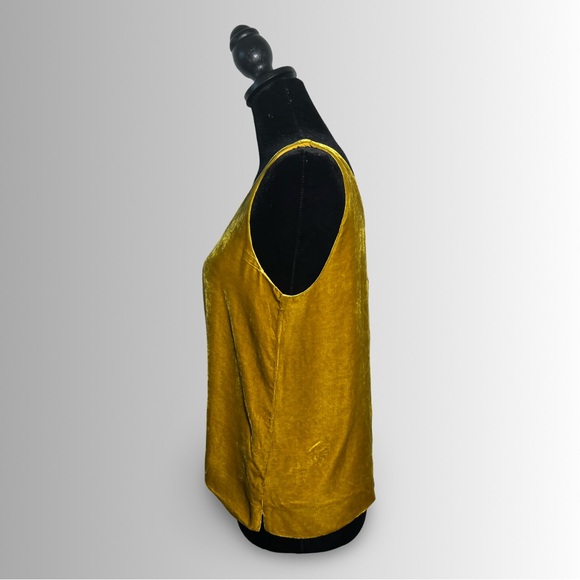 J. Crew Silk Blend Ultra Luxe Velvet Tank Top in Vintage Gold, Size Small - Picture 9 of 11